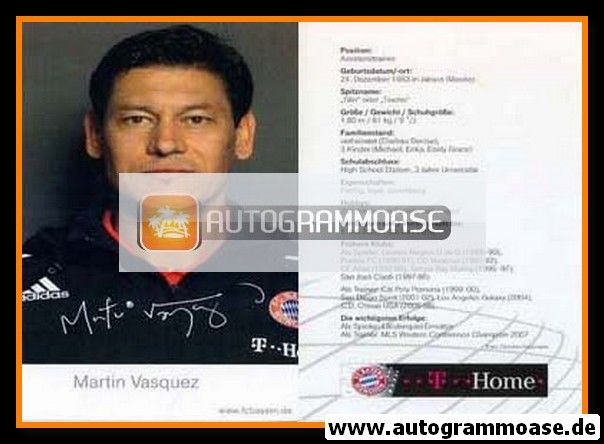 Autogramm Fussball | FC Bayern München | 2008 Druck | Martin VASQUEZ