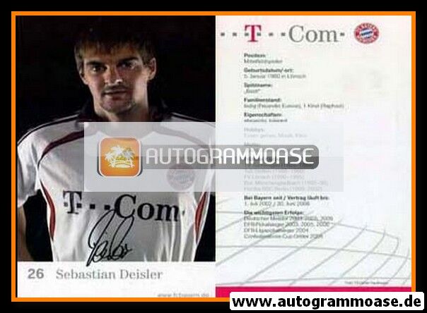 Autogramm Fussball | FC Bayern München | 2006 Druck | Sebastian DEISLER