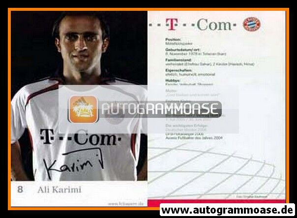 Autogramm Fussball | FC Bayern München | 2006 Druck | Ali KARIMI