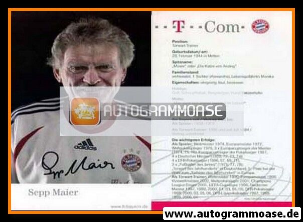 Autogramm Fussball | FC Bayern München | 2006 Druck | Sepp MAIER 