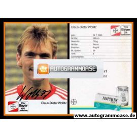 Autogramm Fussball | Bayer Leverkusen | 1988 | Claus-Dieter WOLLITZ
