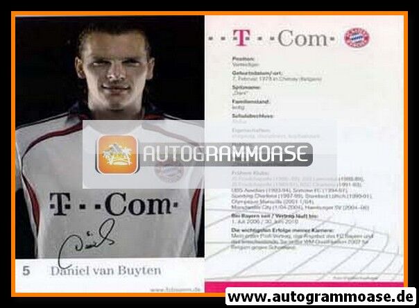 Autogramm Fussball | FC Bayern München | 2006 Druck | Daniel VAN BUYTEN