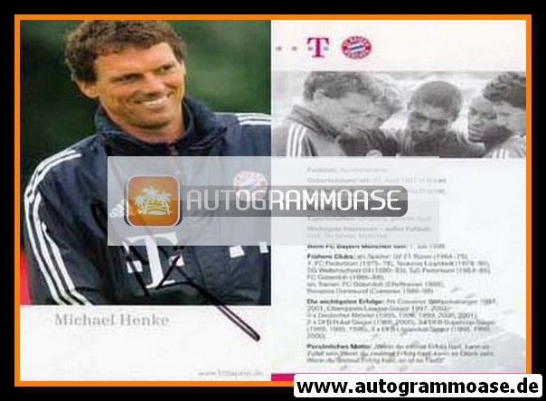 Autogramm Fussball | FC Bayern München | 2002 | Michael HENKE