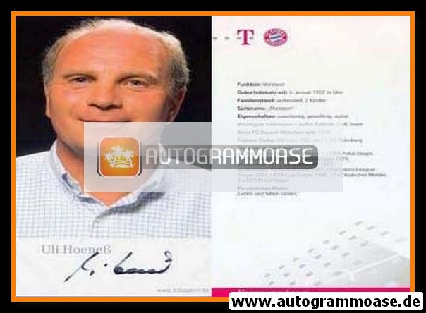 Autogramm Fussball | FC Bayern München | 2002 | Uli HOENESS