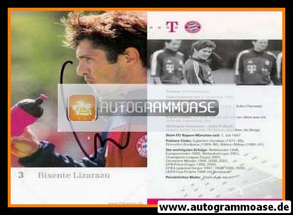 Autogramm Fussball | FC Bayern München | 2002 | Bixente LIZARAZU
