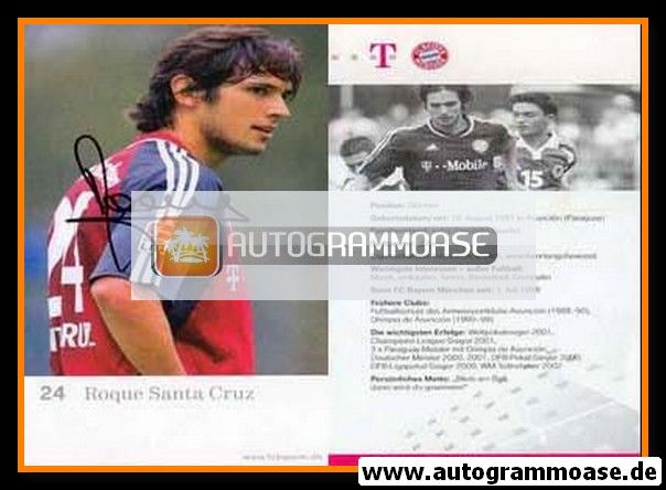Autogramm Fussball | FC Bayern München | 2002 | Roque SANTA CRUZ