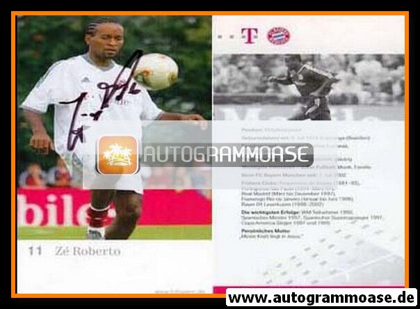Autogramm Fussball | FC Bayern München | 2002 | Ze ROBERTO 