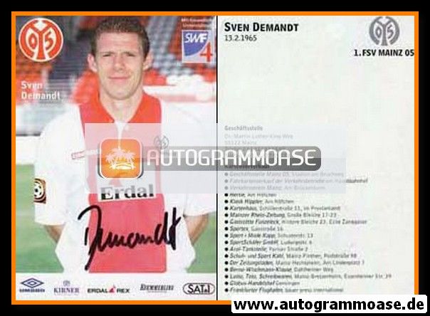 Autogramm Fussball | FSV Mainz 05 | 1998 | Sven DEMANDT
