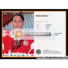 Autogramm Fussball | FSV Mainz 05 | 2001 | Markus SCHULER