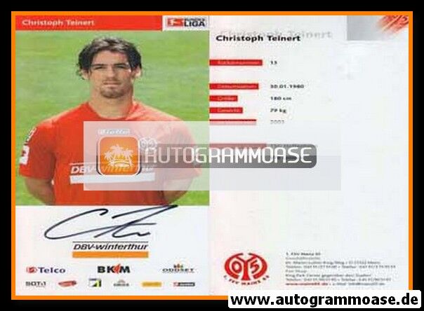 Autogramm Fussball | FSV Mainz 05 | 2004 | Christoph TEINERT