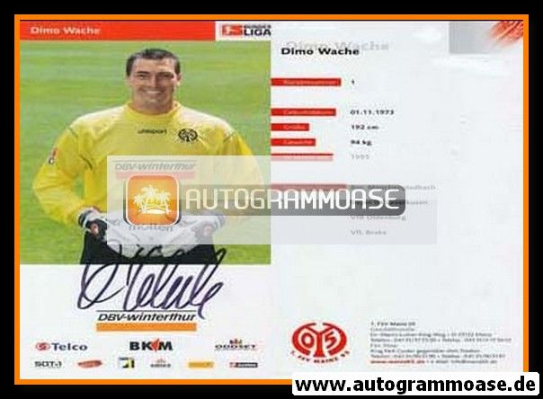 Autogramm Fussball | FSV Mainz 05 | 2004 | Dimo WACHE