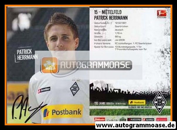 Autogramm Fussball | Borussia Mönchengladbach | 2010 | Patrick HERRMANN