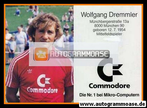 Autogramm Fussball | FC Bayern München | 1986 | Wolfgang DREMMLER