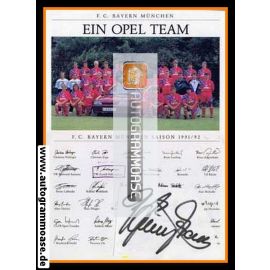 Mannschaftskarte Fussball | FC Bayern München | 1991 Opel + AG Hillringhaus