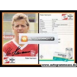 Autogramm Fussball | Bayer Leverkusen | 1989 | Peter HERMANN