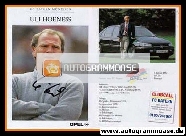 Autogramm Fussball | FC Bayern München | 1994 | Uli HOENESS