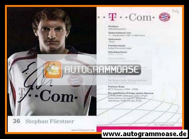 Autogramm Fussball | FC Bayern München | 2006 | Stephan FÜRSTNER