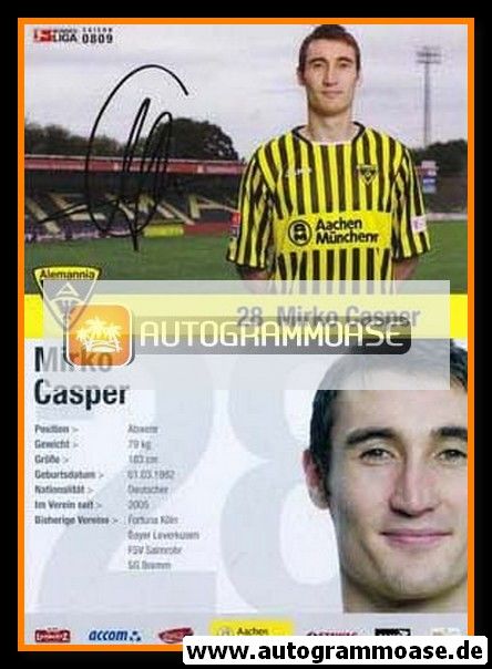 Autogramm Fussball | Alemannia Aachen | 2008 | Mirko CASPER