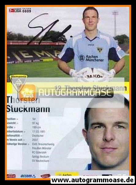 Autogramm Fussball | Alemannia Aachen | 2008 | Thorsten STUCKMANN