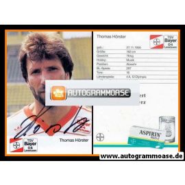 Autogramm Fussball | Bayer Leverkusen | 1989 | Thomas HÖRSTER