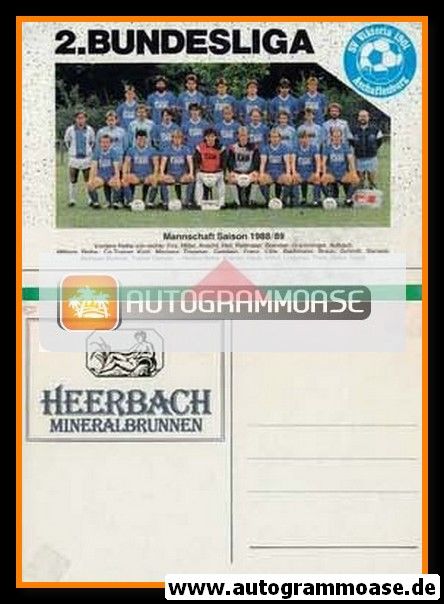 Mannschaftskarte Fussball | SV Viktoria 1901 Aschaffenburg | 1988 
