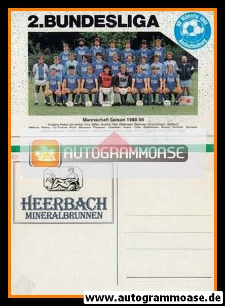 Mannschaftskarte Fussball | SV Viktoria 1901 Aschaffenburg | 1988 