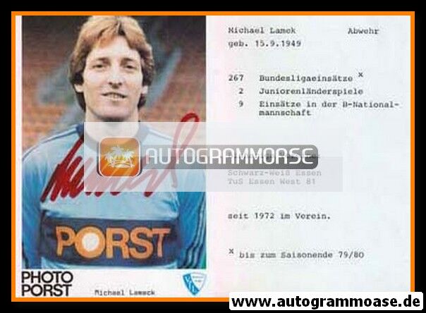Autogramm Fussball | VfL Bochum | 1980 | Michael LAMECK