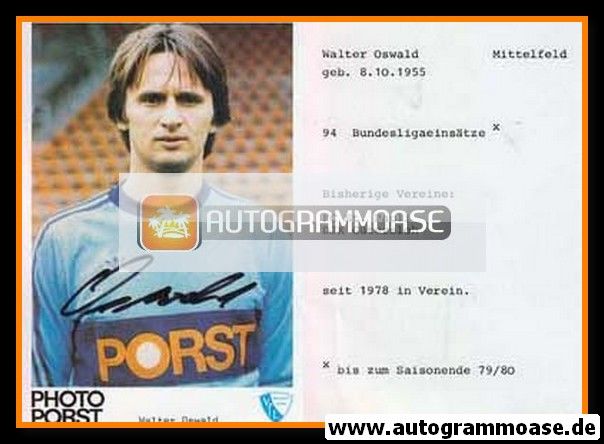 Autogramm Fussball | VfL Bochum | 1980 | Walter OSWALD