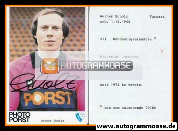 Autogramm Fussball | VfL Bochum | 1980 | Werner SCHOLZ