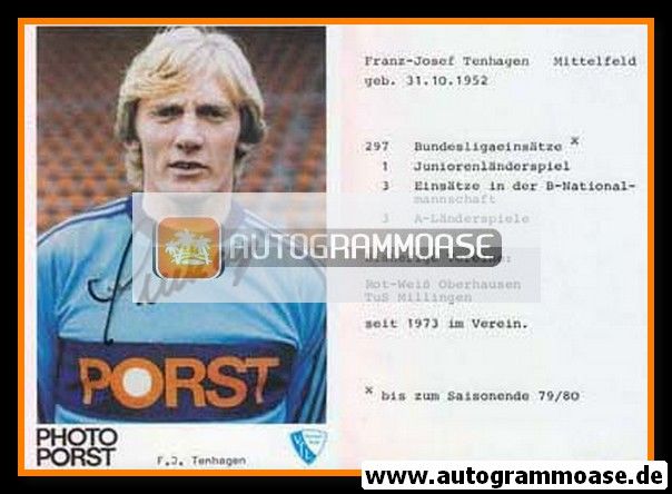 Autogramm Fussball | VfL Bochum | 1980 | Franz-Josef TENHAGEN