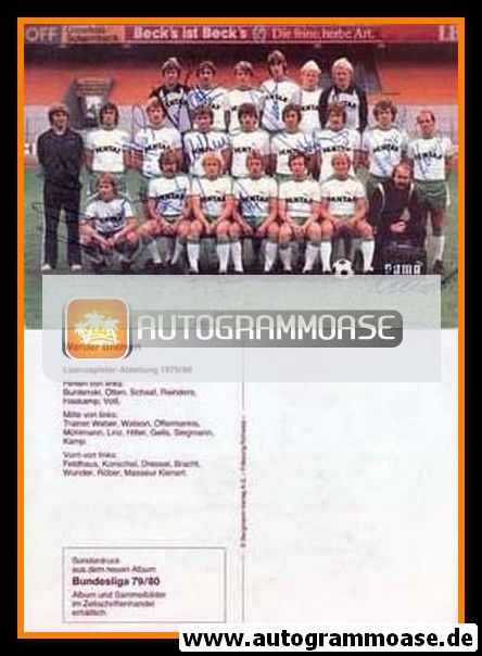 Mannschaftskarte Fussball | SV Werder Bremen | 1979 + 15 AG