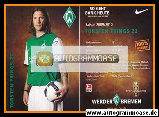 Autogramm Fussball | SV Werder Bremen | 2009 | Torsten FRINGS