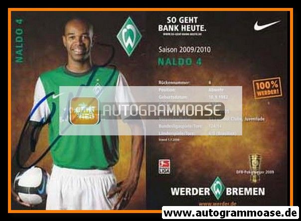 Autogramm Fussball | SV Werder Bremen | 2009 | NALDO