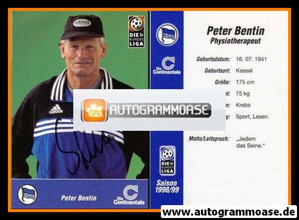Autogramm Fussball | Hertha BSC Berlin | 1998 | Peter BENTIN