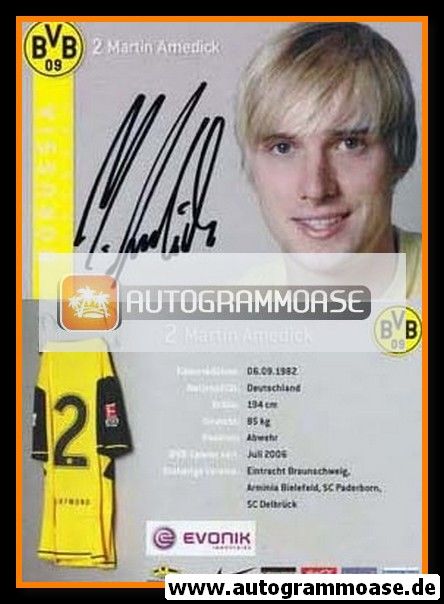 Autogramm Fussball | Borussia Dortmund | 2007 | Martin AMEDICK