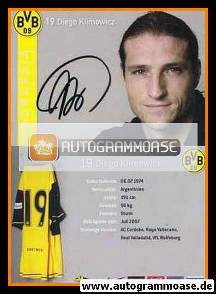 Autogramm Fussball | Borussia Dortmund | 2007 | Diego KLIMOWICZ