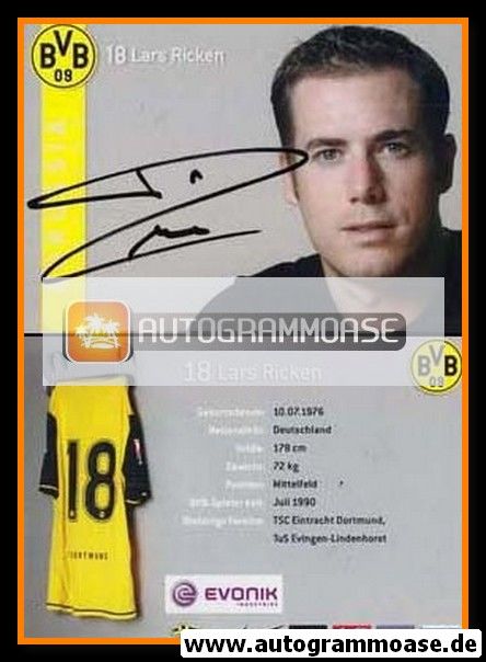 Autogramm Fussball | Borussia Dortmund | 2007 | Lars RICKEN