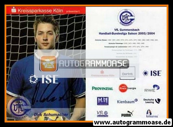 Autogramm Handball | VfL Gummersbach | 2003 | Dirk SCHUMACHER