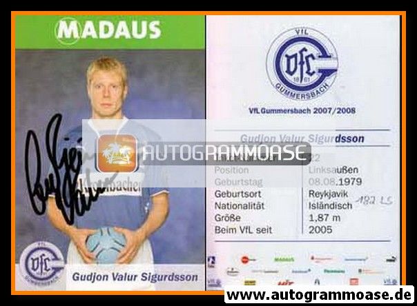 Autogramm Handball | VfL Gummersbach | 2007 | Gudjon Valur SIGURDSSON