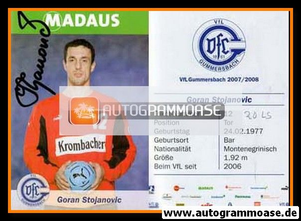 Autogramm Handball | VfL Gummersbach | 2007 | Goran STOJANOVIC