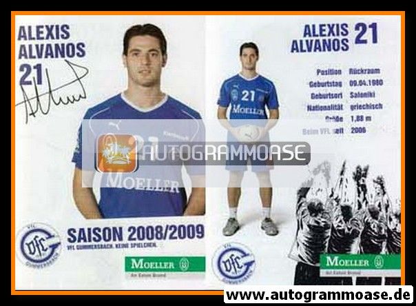 Autogramm Handball | VfL Gummersbach | 2008 | Alexis ALVANOS