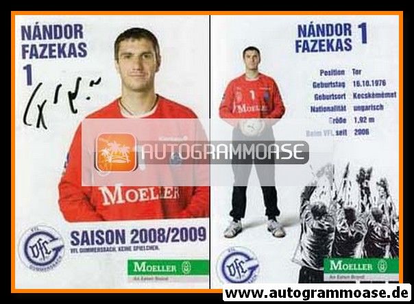 Autogramm Handball | VfL Gummersbach | 2008 | Nandor FAZEKAS