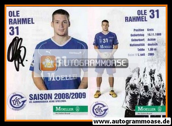 Autogramm Handball | VfL Gummersbach | 2008 | Ole RAHMEL