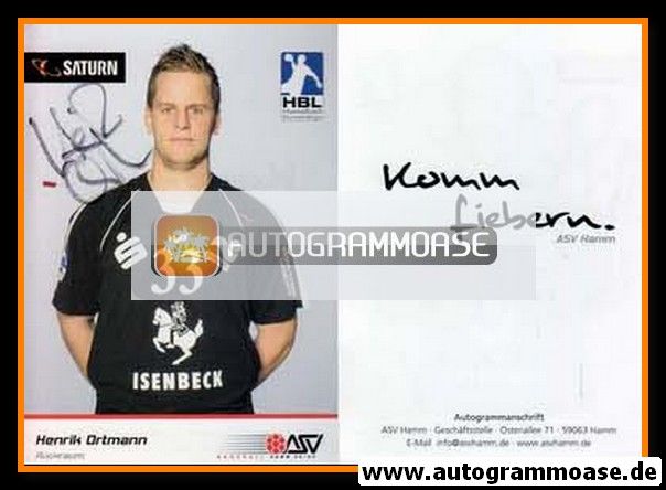 Autogramm Handball | ASV Hamm | 2006 | Henrik ORTMANN