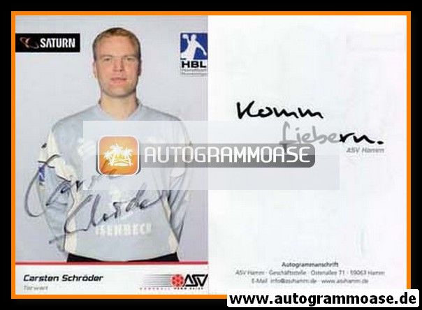 Autogramm Handball | ASV Hamm | 2006 | Carsten SCHRÖDER