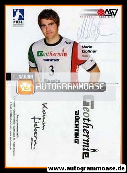 Autogramm Handball | ASV Hamm | 2007 | Mario CLÖSSNER