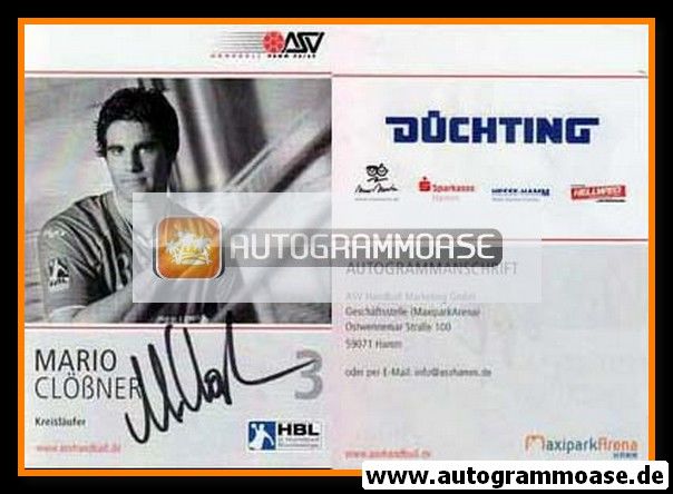 Autogramm Handball | ASV Hamm | 2008 | Mario CLÖSSNER