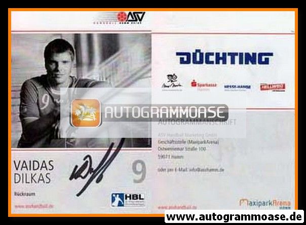 Autogramm Handball | ASV Hamm | 2008 | Vaidas DILKAS