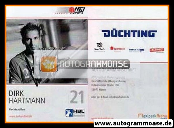 Autogramm Handball | ASV Hamm | 2008 | Dirk HARTMANN