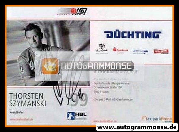 Autogramm Handball | ASV Hamm | 2008 | Thorsten SZYMANSKI